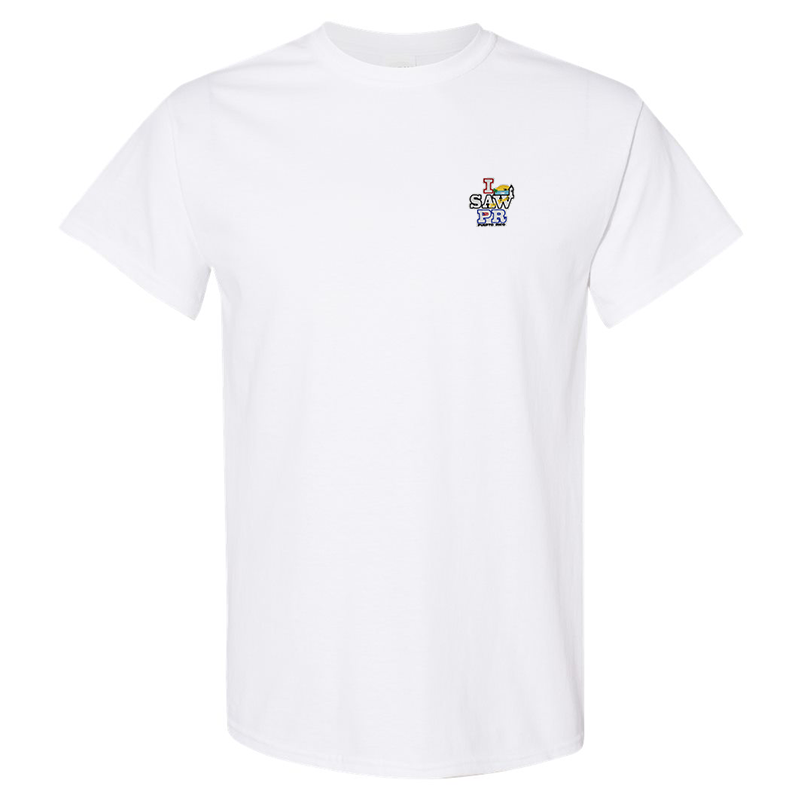 "I Saw PR" Embroidered T-Shirt – Left Chest Logo Edition - Image 3