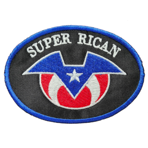 “Super Rican” Puerto Rico Embroidered Patch — 4" or 8"